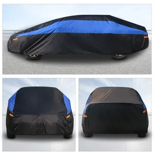 Housse de voiture universelle Protection solaire imperméable Anti UV Pluie 190T Polyester Couverture de carrosserie personnalisée