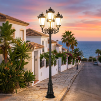 Lámpara de Jardín LED de Estilo Europeo, IP65 Impermeable, Iluminación Exterior para Parques, Patios y Proyectos Comunitarios