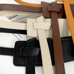 Ceintures de créateur <span class=keywords><strong>pour</strong></span> femmes, <span class=keywords><strong>ceinture</strong></span> longue en cuir PU double doux de luxe de haute qualité, <span class=keywords><strong>ceinture</strong></span> à nœud <span class=keywords><strong>pour</strong></span> <span class=keywords><strong>robe</strong></span>, 125 cm, <span class=keywords><strong>ceinture</strong></span> noire, corset <span class=keywords><strong>pour</strong></span> filles - Product Image 4