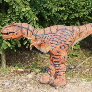 Costume de dinosaure <span class=keywords><strong>T</strong></span>-<span class=keywords><strong>Rex</strong></span> rouge personnalisé avec structure métallique, peau en silicone réaliste et différents bruits de rugissement pour parcs d'aventure et expositions muséales - Product Image 5