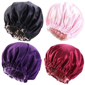 Bonnet de Nuit en Satin Tendance, Imperméable et Réutilisable, Double Couche, pour la Douche – Offre Spéciale - Product Image 2