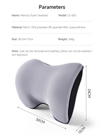 Oreiller de décompression en mousse à mémoire de forme pour voiture, bureau, sommeil, camping, soins infirmiers avec soutien cervical de la tête et du cou.