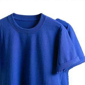 T-shirt blanc ample en coton 100% de qualité supérieure, uni, personnalisé, régulier, à épaules tombantes, lourd, écologique, Jinjun - Product Image 3