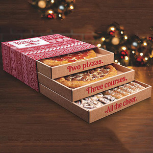 Boîte à Pizza personnalisée avec Logo, emballage alimentaire écologique, Triple boîte à friandises, blanc noir, 12 14 pouces, prix de gros - Product Image 5