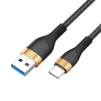 Kabel USB C ke USB C 60W untuk Ponsel 1m/2m/3m, Kabel Pengisian Cepat & Sinkronisasi Data Tipe-C PD dengan Konektor Logam Premium