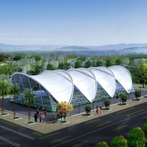 Outdoor PVDF/PTFE/ETFE Material Architectural Membrane Stadium Roofing for Outdoor Tennis Basketball Court Awning <b>Tent</b> - Product Image 5