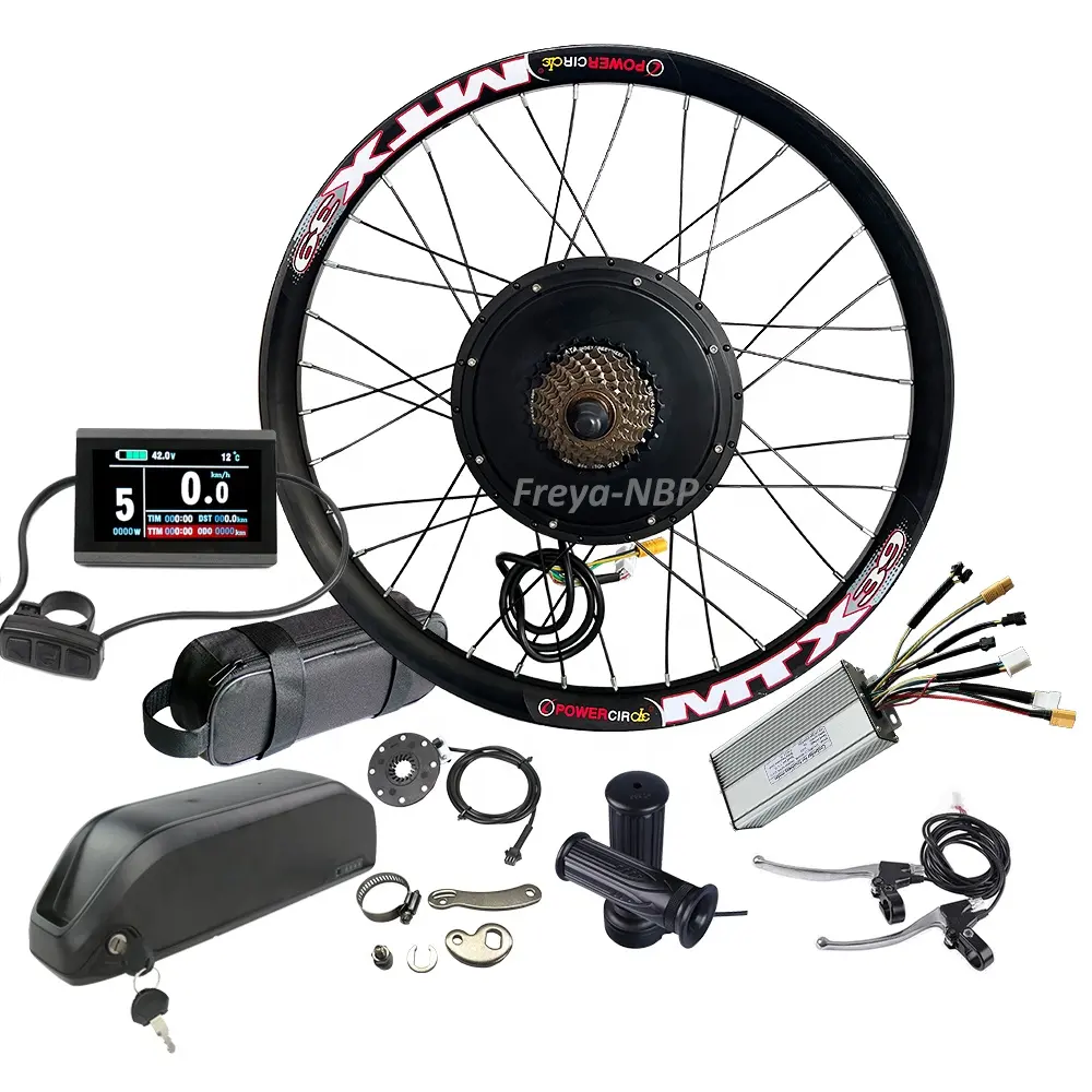 48v 52v 2000w MTX39 wheel ebike e bike electric bike bicycle hub motor conversion kit with Tiger Shark Battery