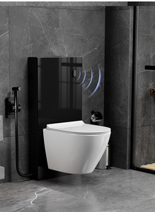 <span class=keywords><strong>Réservoir</strong></span> de toilette mural à double chasse d'eau premium, économiseur d'eau, design en verre trempé - Product Image 3