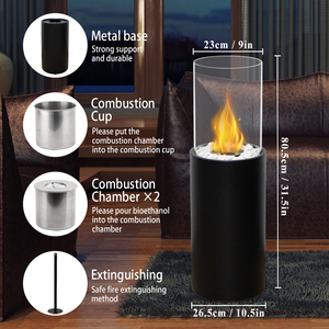 Lớn đơn lập lớn hố lửa sinh học Ethanol nhiên liệu lò sưởi kim loại vườn ngoài trời nóng cho sân hiên - Product Image 2