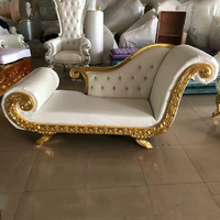 Canapé double impérial européen avec chaise longue et lit de repos, dorure à la main, rembourrage en mousse haute élasticité, idéal pour l'hôtellerie