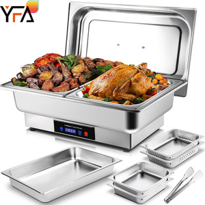 Restaurante Utensilios Equipo Cocina Hotel Vajilla Cuadrado Buffet Estufa Con Calentador De Alimentos - Product Image 1