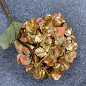 Última Flor de seda artificial base de oro color roto pequeño pétalo Hortensia para la decoración del hogar, materiales para arreglar <span class=keywords><strong>flores</strong></span> - Product Image 4