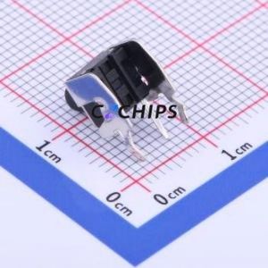 K2-1102AQ-H4CW-01 Tactile Switch Bent Lead Through Hole,6x6mm Switch 2.5N Right Angle Insert 6mm 6mm - Product Image 2
