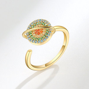 Bague rotative anti-stress en forme de trèfle à quatre feuilles, ajustable, pour l'anxiété - Product Image 4