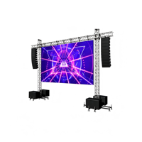 Support de sol en aluminium 6082-T6 certifié TUV pour écran LED, capacité de charge 500 kg, pour support d'affichage mural LED, événement extérieur