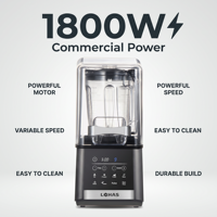 Lohas Commerciële Vacuüm Heavy Duty Blender Hoge Kwaliteit Smoothie Machine Geluidsreductie Professioneel Apparaat