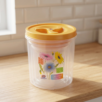 Contenedor Redondo de Plástico PP de Buena Calidad, Ecológico, para Almacenamiento de Alimentos, Juego de 10 Piezas para Uso Doméstico y en Restaurantes