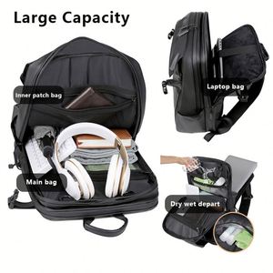 Custom Smart College <b>Man</b> <b>Travel</b> Office Computer Waterproof <b>Leather</b> Bagpack Mochila Back Pack Laptop <b>Bag</b> Backpack School <b>Bags</b> - Product Image 3