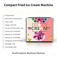 Machine commerciale à rouleaux de crème glacée frite, double cuve, en acier inoxydable 304, congélation rapide pour production à haut volume