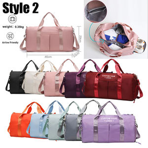 Lona de nailon personalizada, portátil, duradero, zapato, espacio, viaje, ejercicio, tela impermeable, deporte, bolsa de gimnasio con logotipo, bolsa de lona - Product Image 3