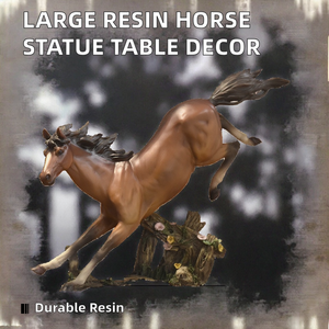 Escultura de Caballo Grande, Estatua de Resina Pintada a Mano, Arte Feng Shui y Figura Coleccionable para Decoración del Hogar por Conris - Product Image 2