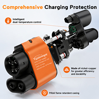 Nouvel adaptateur de charge rapide DC CCS2 vers CCS1 500A 1000V 500kW, connecteur de charge EV orange pour voitures électriques CCS1