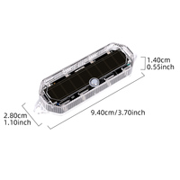 Offre Spéciale sans fil solaire led capteur d'avertissement clignotant lumières colorées pour voiture moto vélo lumière ambiante feu arrière