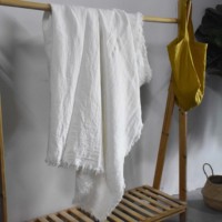 Draps de lit en lin français délavé, 100% pur, biologique, vente en gros, housse de couette, taies d'oreillers