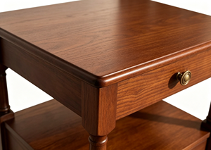 Premium Solid Wood Nightstand French Vintage Spindle <b>Legs</b> 2 Drawer Storage Bedroom Furniture Stable Bedside End <b>Table</b> - Product Image 4