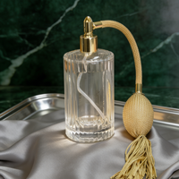 Flacon de parfum en verre rechargeable de 100 ml, 30 ml, 50 ml avec atomiseur à brume fine, flacon vintage pour parfum de luxe