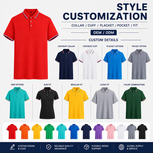 เสื้อโปโลปักโลโก้ตามสั่ง ชายหญิง ผ้าโพลีเอสเตอร์ 100% แห้งเร็ว 140GSM ขอบเสื้อตัดสี รับผลิตตามแบบ ยูนิฟอร์มบริษัท ขายส่ง OEM - Product Image 4
