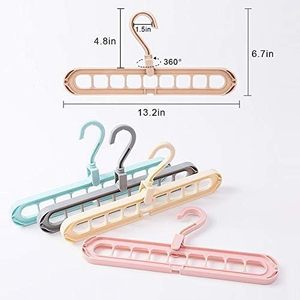 Estante de Almacenamiento Multifuncional de Plástico con Nueve Orificios, Percha Mágica Plegable para Ropa - Product Image 3