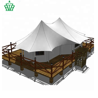 Best-seller Tente d'hôtel PVDF glamping de luxe adaptée à plusieurs personnes