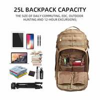 OEM Tactical Rush 12 Sac à dos Molle Sac à dos Pack 25 Litres Everyday Carry Outdoor Sac à dos