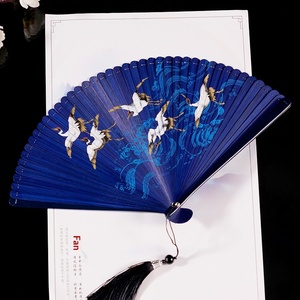 Éventail pliant unisexe en bambou sculpté ajouré, style chinois et japonais ancien, écologique, à faire soi-même - Product Image 2