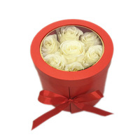 Boîte à fleurs à fenêtre en PVC double couche, emballage de bougie de mariage avec estampage pour les portefeuilles.