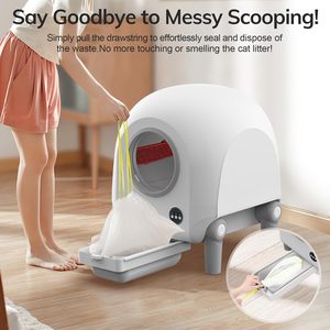 صندوق التمليح الذكي Selbst - cleaning لقطط Elecpet، يتم التحكم به من خلال Tuya، يأتي بفيديو والتحكم في الرائحة، <span class=keywords><strong>70L</strong></span> الحجم، - Product Image 5