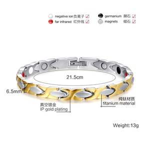 Matt Finished Titanium Magnetic Bracelets Germanium Energy <b>Mens</b> Bracelets - Product Image 3