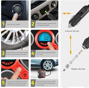 <span class=keywords><strong>Pompe</strong></span> à air automatique pour roues de voiture, système manuelle d'urgence pour pneus de véhicule portable, ballon, jouet, vélo, gonfleur, chargeur portable, nouveauté - Product Image 2