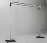 Supports de toile de fond réglables en métal argenté robuste de haute qualité 10 pi x 10 pi
