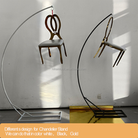 Support de lustre de mariage, décoration de fond de mariage, ensemble demi-lune, supports d'arche de lustre, artisanat métallique, support d'arche de fond