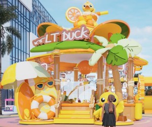 Parco Giochi all'Aperto a Tema Paperella, Area Giochi Personalizzata per Bambini per Centri Commerciali, Piazze ed Eventi - Product Image 1