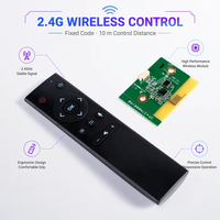 Remote Control Universal 2.4G 13 Tombol Warna Hitam Original Pabrik untuk Smart TV/PC/Android TV Box/Tablet/Proyektor