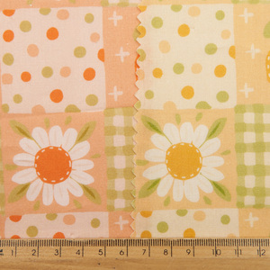 Kain Katun Poplin Cetak Siap Pakai Motif Bunga Matahari dan Kotak-kotak Gaya Segar untuk Piyama Bayi - Product Image 5