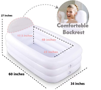 Piscine de sauna à usage domestique portable baignoire de glace adulte gonflable plongeant froid avec couvercle et porte-gobelets