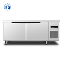 Réfrigérateur de cuisine en acier inoxydable, porte à fermeture automatique, refroidissement par air, réfrigérateur sous comptoir pour restaurant