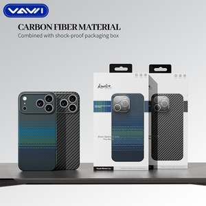 Étui <span class=keywords><strong>de</strong></span> <span class=keywords><strong>téléphone</strong></span> VAWI V-K01 en fibre d'aramide véritable pour iPhone 15~17, <span class=keywords><strong>coque</strong></span> <span class=keywords><strong>de</strong></span> luxe en fibre <span class=keywords><strong>de</strong></span> carbone pour Samsung Android - Product Image 2