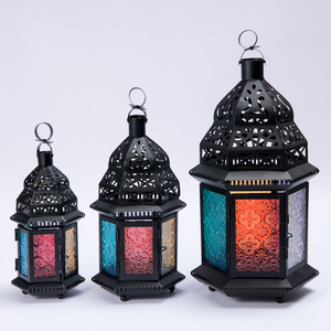 Đèn lồng kim loại trang trí <span class=keywords><strong>ramadan</strong></span> Đèn lồng kim loại vàng Ma-rốc - Product Image 1