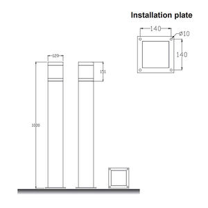 Modern Tasarım Bahçe Park Sokak Peyzaj LED Çim Aydınlatma Direği Alüminyum Gövde IP65 Dereceli - Product Image 4