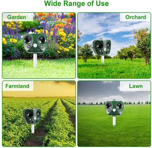 Top Ngoài Trời Mạnh Mẽ Không Thấm Nước Năng Lượng Mặt Trời Khỉ Đuổi Bắt Mắt Ban Đêm Chó Mèo Hươu Chim Hoang Dã Siêu Âm Động Vật <span class=keywords><strong>Repeller</strong></span> - Product Image 5